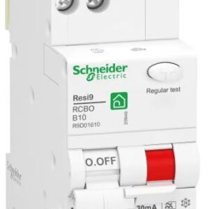 Disjoncteur différentiel magnéto-thermique Schneider Electric 1 pôles 10A, sensibilité 30 mA Resi9