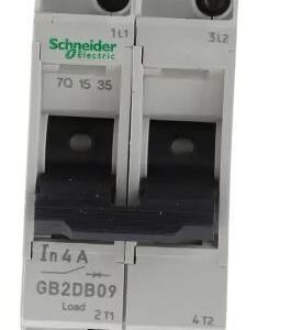 Disjoncteur thermique Schneider Electric, 4A, 2 pôles TeSyS GB2 TeSys Rail DIN