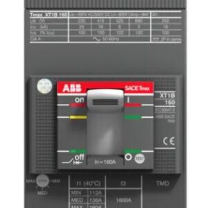 Disjoncteur miniature Tmax XT1B, 160A ABB 3 pôles 690V c.a. 500 V c.c., pouvoir de coupure 25 kA