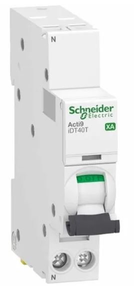 Disjoncteur miniature Acti9 Acti9 iDT40, 16A Schneider Electric 1 pôles Type C, pouvoir de coupure 4.5 kA