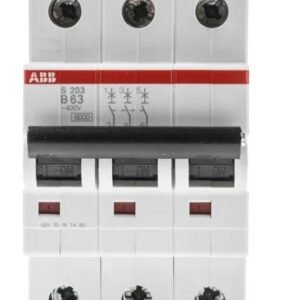 Disjoncteur miniature System Pro M Compact S200, 63A ABB 3 pôles Type B 400V c.a., pouvoir de coupure 6 kA