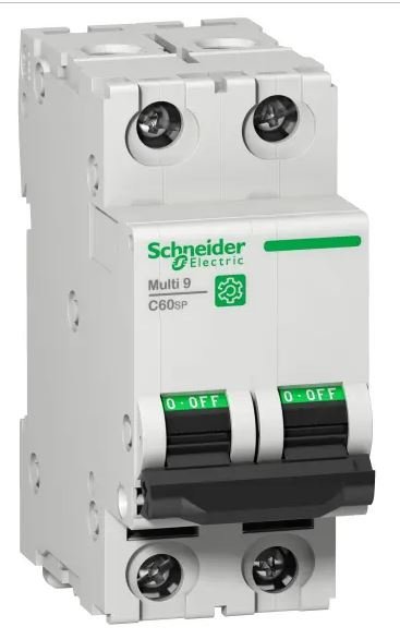 Disjoncteur miniature Multi9 Multi9, 40A Schneider Electric 2 pôles Type C 125 V c.c., pouvoir de coupure 10 kA