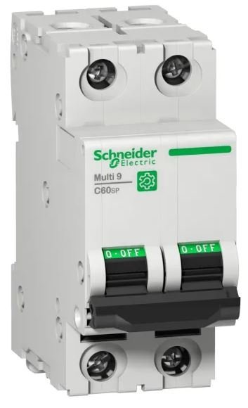 Disjoncteur miniature Multi9 Multi9, 45A Schneider Electric 2 pôles Type C, pouvoir de coupure 14 kA