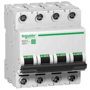 Disjoncteur miniature Multi9 Multi9, 20A Schneider Electric 4 pôles Type B, pouvoir de coupure 14 kA