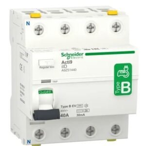 Interrupteur Différentiel Schneider Electric, 4 pôles, Type B, 40A B-EV, 30 mA Acti9 Acti9 iID IEC 61008-2-1 IEC/EN