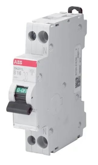 Disjoncteur miniature SN201S SN201, 10A ABB 1 pôles Type C 230V c.a., pouvoir de coupure 4.5 kA