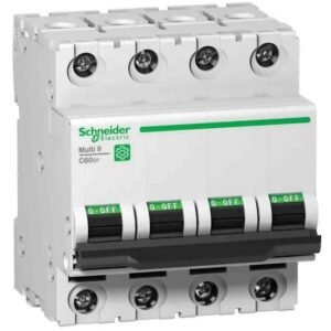 Disjoncteur miniature Multi9 Multi9, 20A Schneider Electric 4 pôles Type D, pouvoir de coupure 14 kA