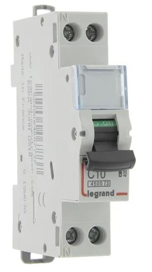 Disjoncteur miniature DX DNX3, 10A Legrand 1 pôles Type C 250V c.a. 12 V c.c., pouvoir de coupure 50 kA