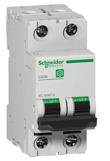 Disjoncteur miniature Multi9 C60N, 32A Schneider Electric 2 pôles Type C 240V c.a. 125 V c.c., pouvoir de coupure 20 kA