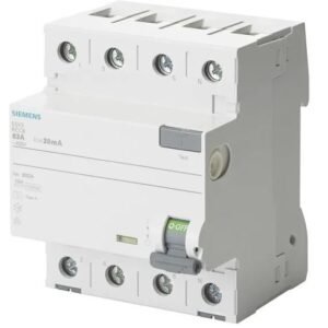 Interrupteur Différentiel Siemens, 4 pôles, Type A, 40A Type A, 300 mA SENTRON 5SV3 CE, EAC, CCC, UKCA, VDE