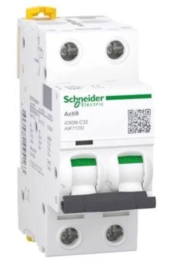 Disjoncteur miniature Acti9 IC60N, 25A Schneider Electric 3 pôles Type C 100V, 12 V, 130 V, 220 V, 240 V, 380 V, 400 V,