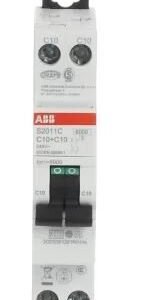 Disjoncteur miniature S200C S200C, 10A ABB 2 pôles Type C 240V c.a., pouvoir de coupure 6 kA