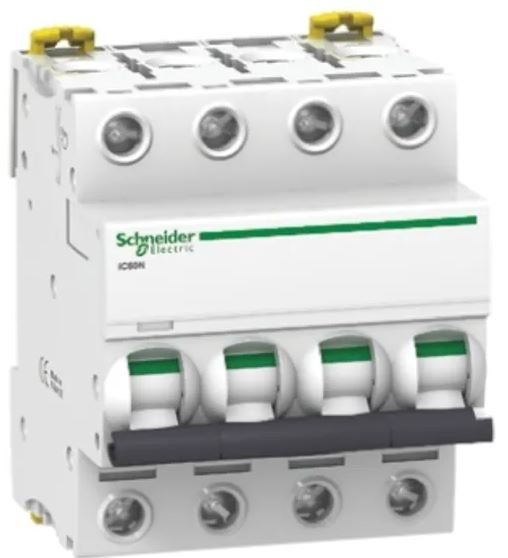 Disjoncteur miniature Acti9 IC60N, 20A Schneider Electric 4 pôles Type C 100V, 12 V, 130 V, 220 V, 240 V, 380 V, 400 V,