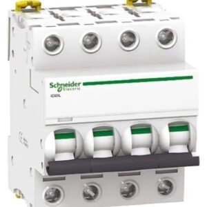 Disjoncteur miniature Acti9 iC60L, 25A Schneider Electric 4 pôles Type C 100V, 12 V, 130 V, 220 V, 240 V, 380 V, 400 V,