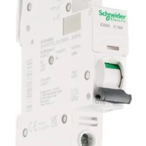 Disjoncteur miniature Acti9 iC60H, 2A Schneider Electric 1 pôles Type C 100V, 12 V, 133 V, 220 V, 240 V, 60 V 72 V c.c.,