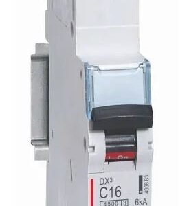 Disjoncteur miniature DX DX3, 16A Legrand 1 pôles Type C 250V c.a. 12 V c.c., pouvoir de coupure 6 kA