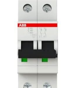 Disjoncteur miniature System Pro M Compact S200, 40A ABB 2 pôles Type C 440V c.a. 125 V c.c., pouvoir de coupure 6 kA
