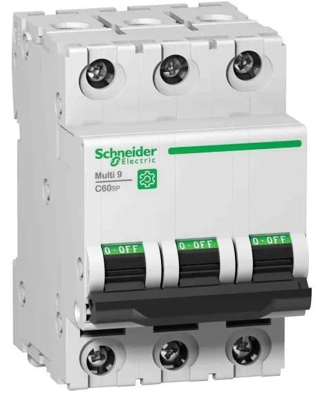 Disjoncteur miniature Multi9 Multi9, 25A Schneider Electric 3 pôles Type D, pouvoir de coupure 14 kA