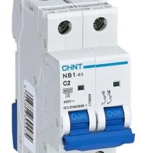 Disjoncteur miniature NB1, 2A CHINT 2 pôles Type C 480V c.a. 480 V c.c., pouvoir de coupure 10 kA
