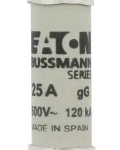 Fusible cartouche, 25A Eaton Type gG/gL Céramique 500V 10 x 38 mm