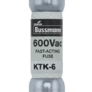 Fusible cartouche, 6A Eaton Type F Mélamine 600V c.a. 10 x 38 mm