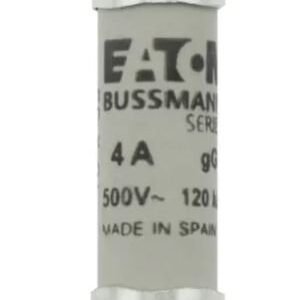 Fusible cartouche, 4A Eaton Type gG/gL Céramique 500V 10 x 38 mm