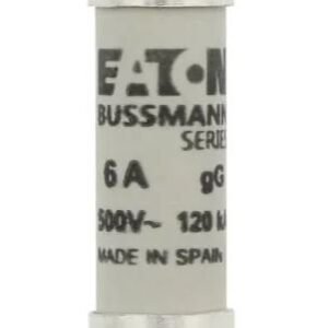 Fusible cartouche, 6A Eaton Type gG/gL Céramique 500V 10 x 38 mm
