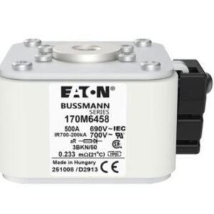 Fusible à lame, haute vitesse, 500 A, 690 V CA, taille 3, aR, IEC, UL, indicateur de type K